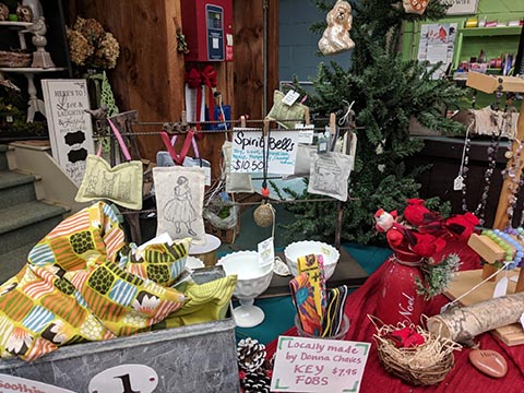 Assorted locally made items and home decor items.